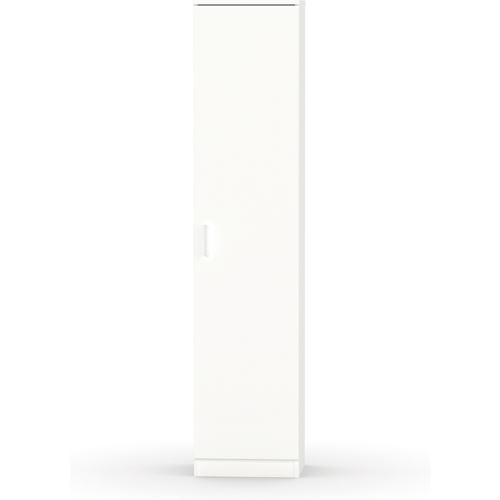 Armario basic multiusos 1 puerta 40x180x35cm con 1 puerta color blanco