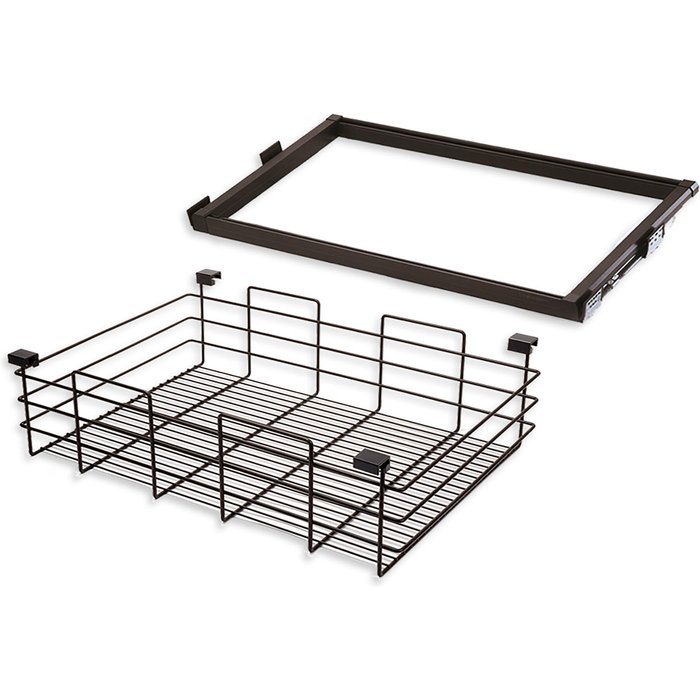 Kit de cesta alambre + bastidor módulo 90 cm