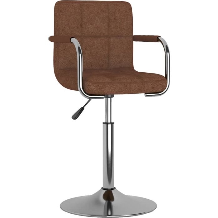 Silla de comedor de tela marrón