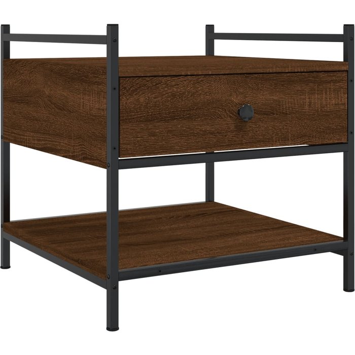 Mesa de centro madera de ingeniería marrón roble 50x50x50 cm - comfortxl