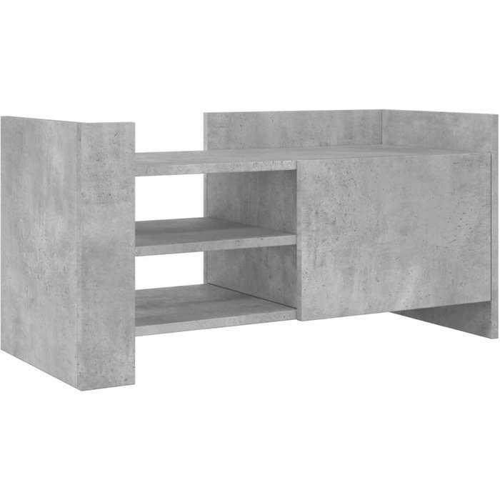 Mueble tv | mueble de salón madera ingeniería gris hormigón 80x35x40 cm cfw46715