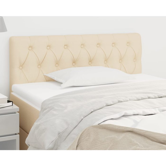 Cabecero crema 90x7x78/88 cm tela