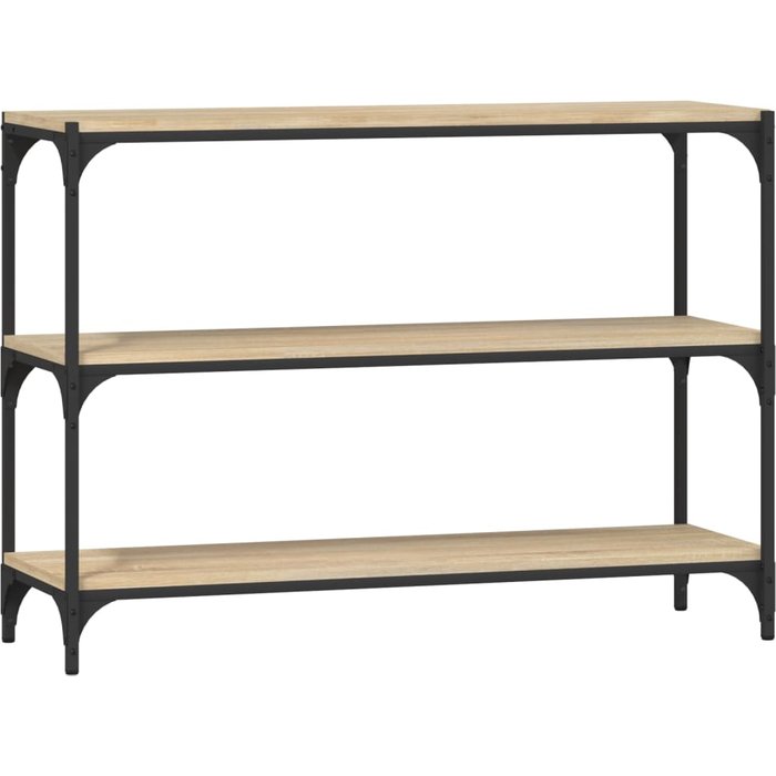 Estantería contrachapada y acero roble sonoma 100x33x70,5 cm – comfortxl