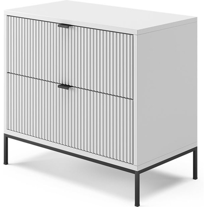 Vicco mesilla de noche eliza, blanco, 66 x 60 cm con 2 cajones