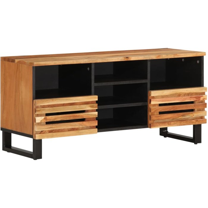 Maison exclusive - mueble de tv madera maciza de acacia 100x34x46 cm