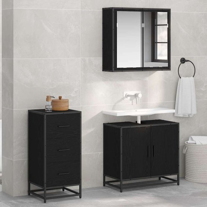 Maison exclusive - aparador roble negro 35.5 x 35 x 76 cm