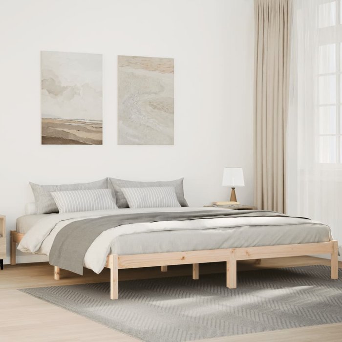 Cama extralarga sin colchón madera maciza de pino 200x210 cm vidaxl