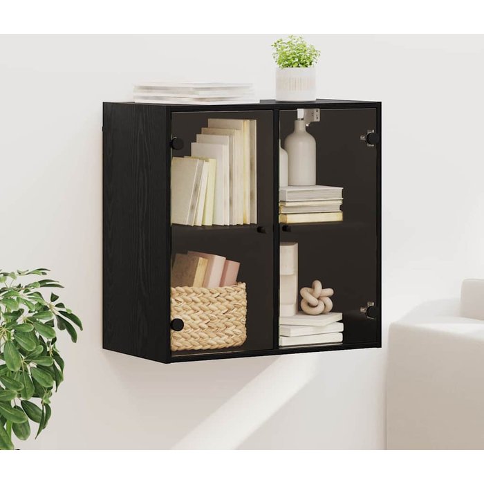 Mueble de pared roble negro 68 x 37 x 68,5 cm