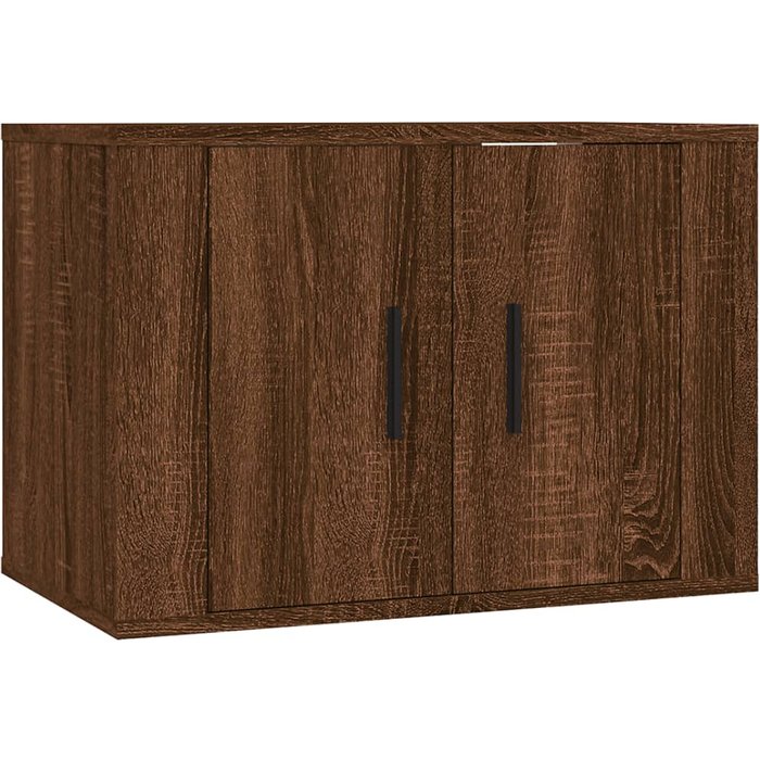 Mueble tv de pared roble marrón 57x34,5x40 cm