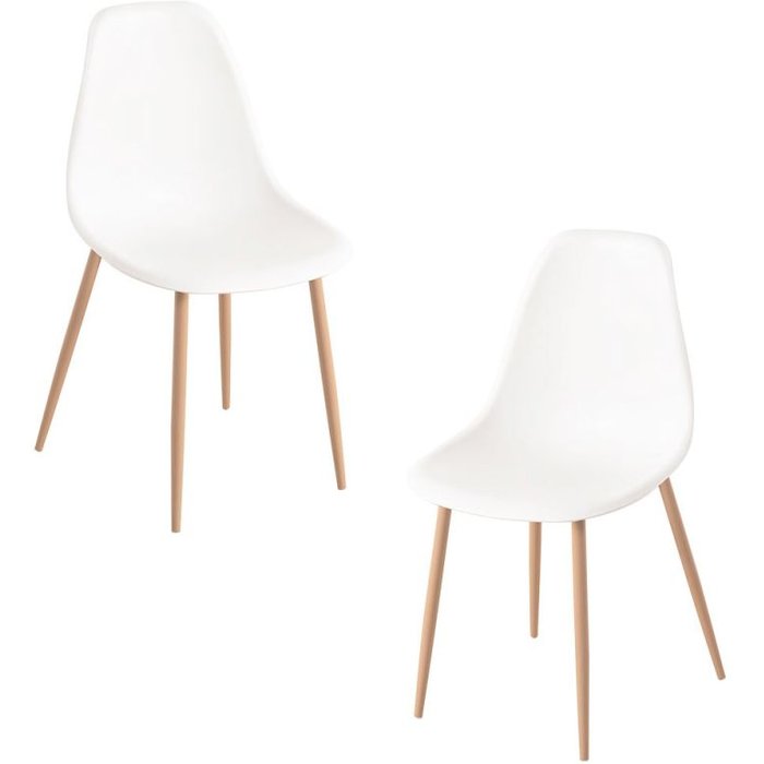 Regalos miguel - packs sillas comedor - pack 2 sillas mykle - blanco