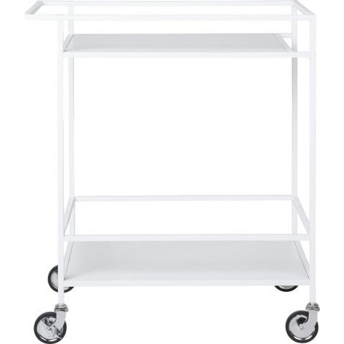 Carrito de servicio blanco con ruedas