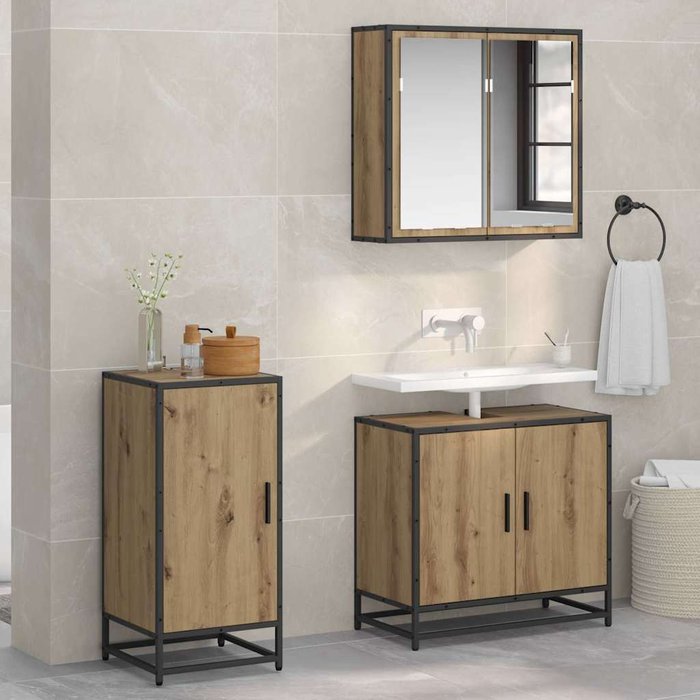 Maison exclusive - aparador roble artesanal 35,5 x 35 x 76 cm