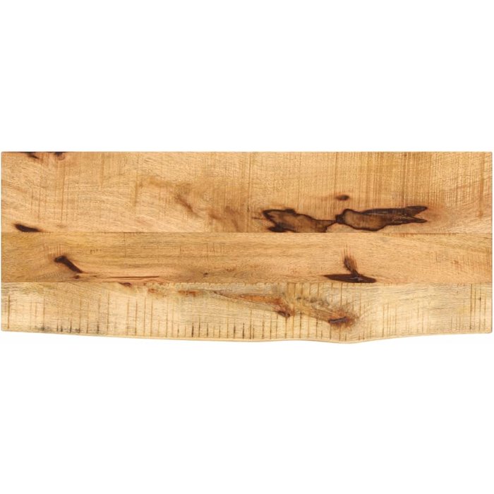 Tablero de mesa de 70x40x2,5 cm, borde sin tratar, madera maciza de mango.
