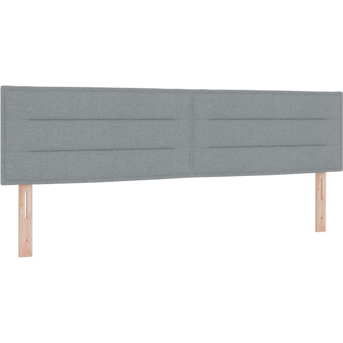 Cabecero diseño de líneas gris claro 180 cm tela cfw3790763