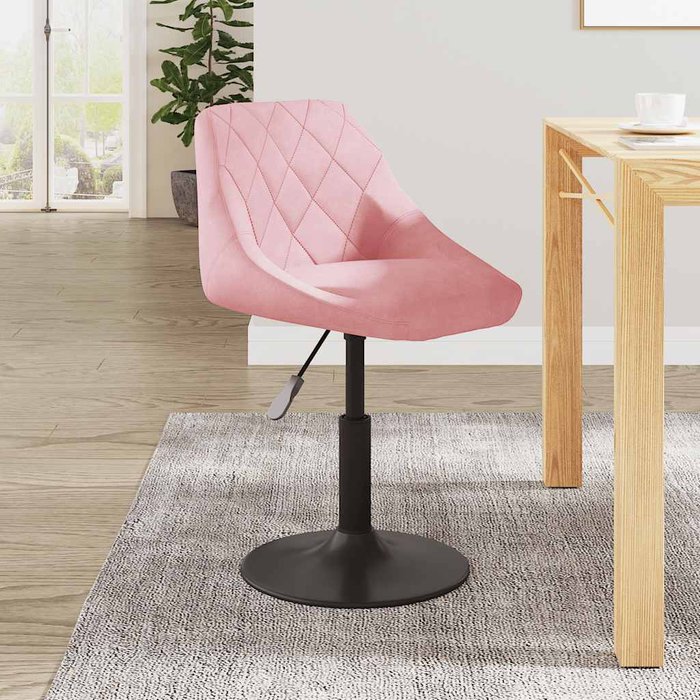 Silla de comedor de terciopelo rosa vidaxl