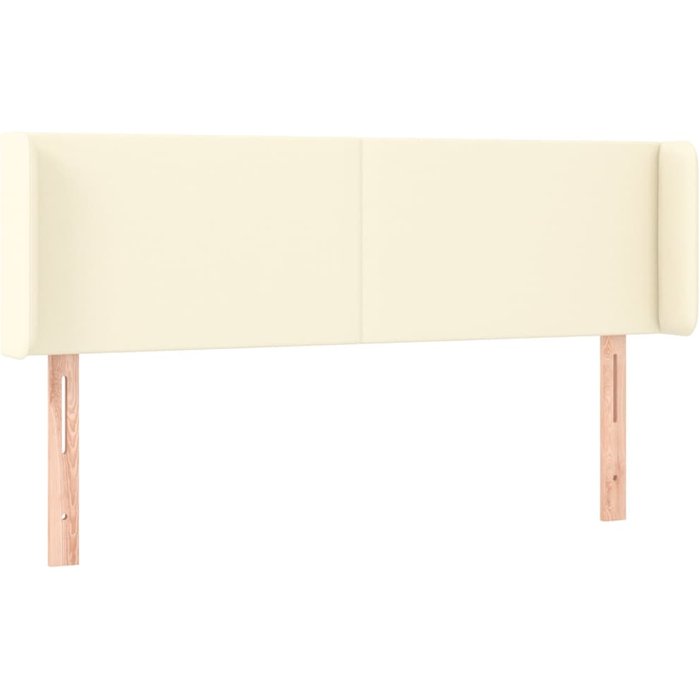 Cabecero cama - mueble cabecero de cuero sintético color crema 147x16x78/88 cm