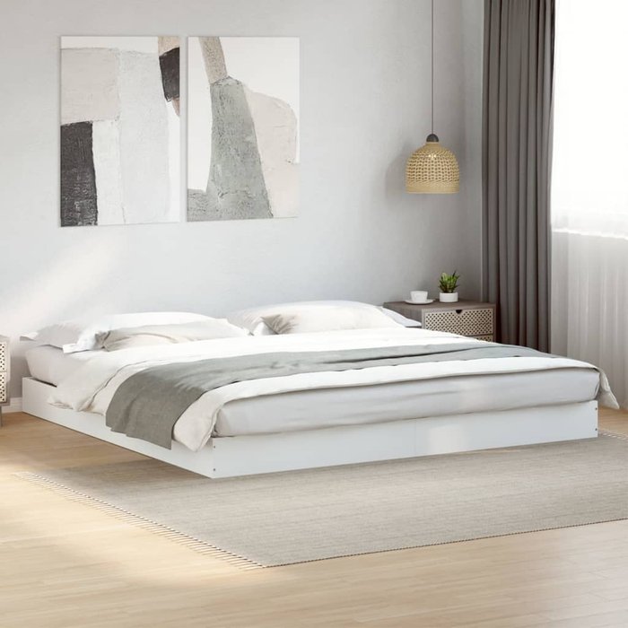 Maison exclusive - cama sin colchón blanca 180x200 cm madera de ingeniería