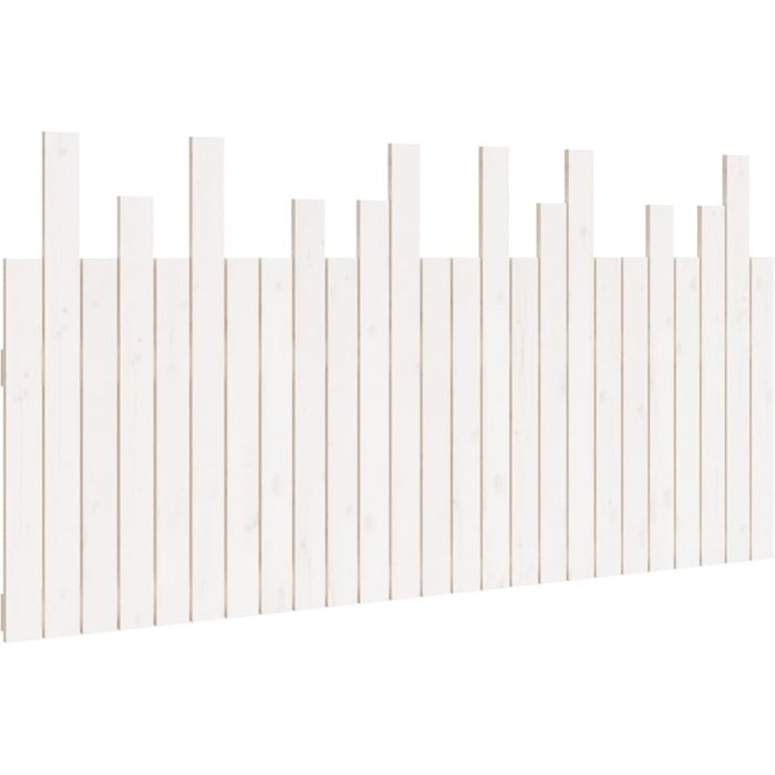 Cabecero de cama - mueble cabecero pared madera maciza pino blanco 159,5x3x80 cm