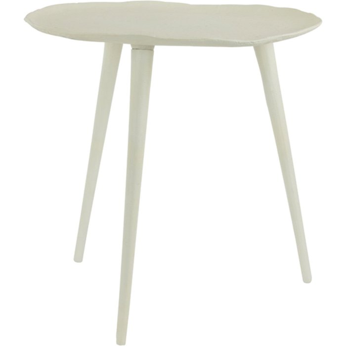 Mesa auxiliar light & living asarpai en crema – ø46x44 cm