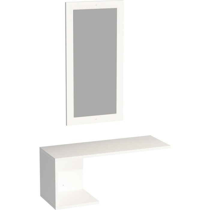 Wellhome estantería con espejo 80x80x30 cm en blanco