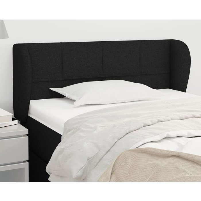 Cabecero de tela negro 103x23x78/88 cm - comfortxl