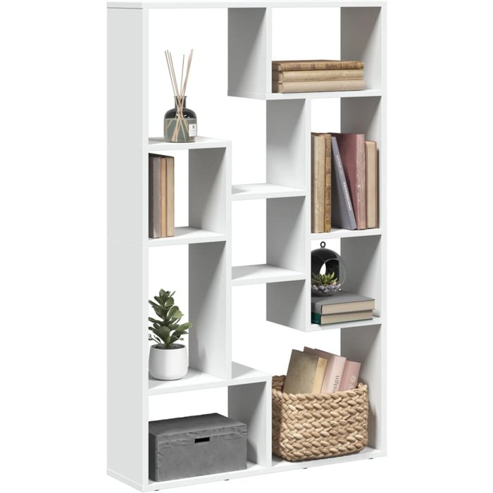 Librería blanca de madera contrachapada 72x20x120 cm