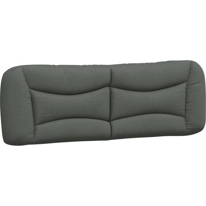 Cabecero de cama acolchado tela gris oscuro 160 cm - comfortxl