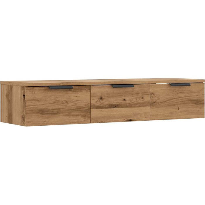 Armario de pared madera ingeniería roble artesano 102x30x20cm