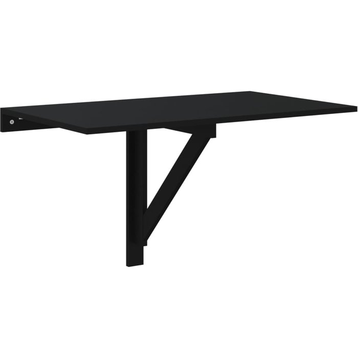 Mesa de pared plegable madera contrachapada negra 100x60x56 cm - comfortxl