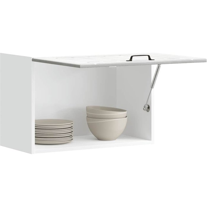 Armario de pared cocina lucca madera contrachapada gris cemento