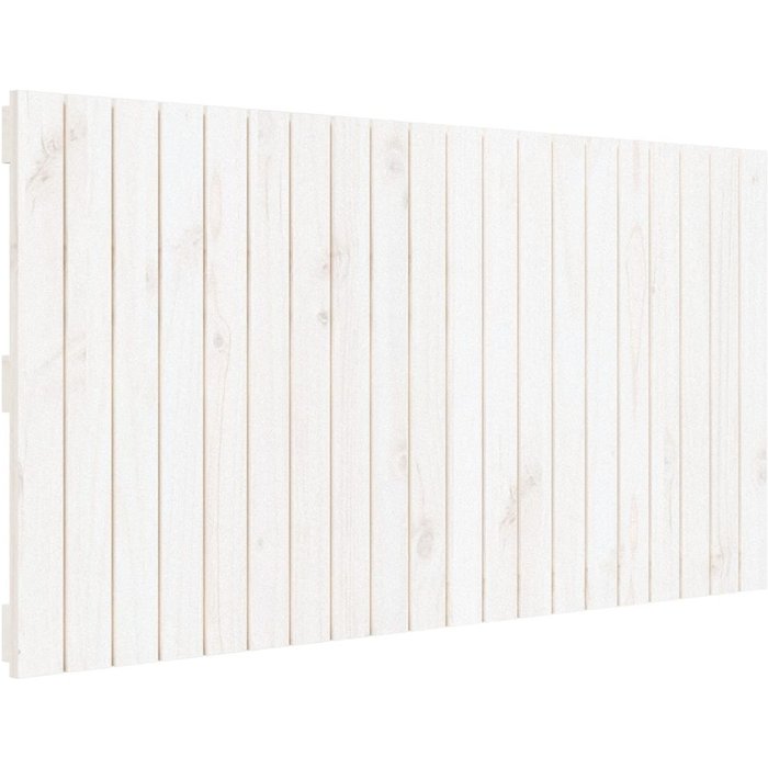 Cabecero de cama - mueble cabecero pared madera maciza pino blanco 127,5x3x60 cm