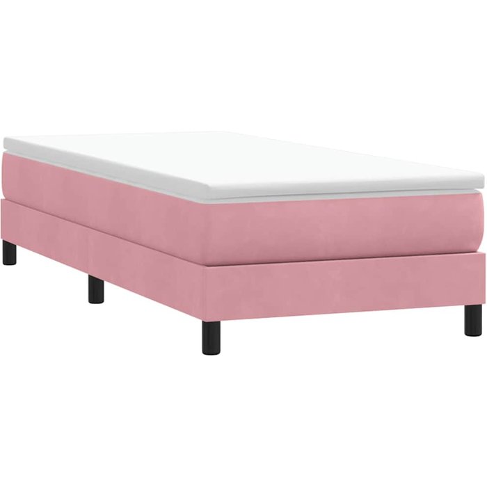 Maison exclusive - cama box spring sin colchón terciopelo rosa 80x210 cm