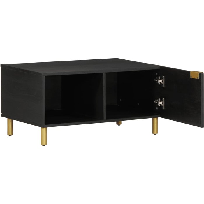 Mesa de centro de contrachapado negro 80x50x40 cm - comfortxl