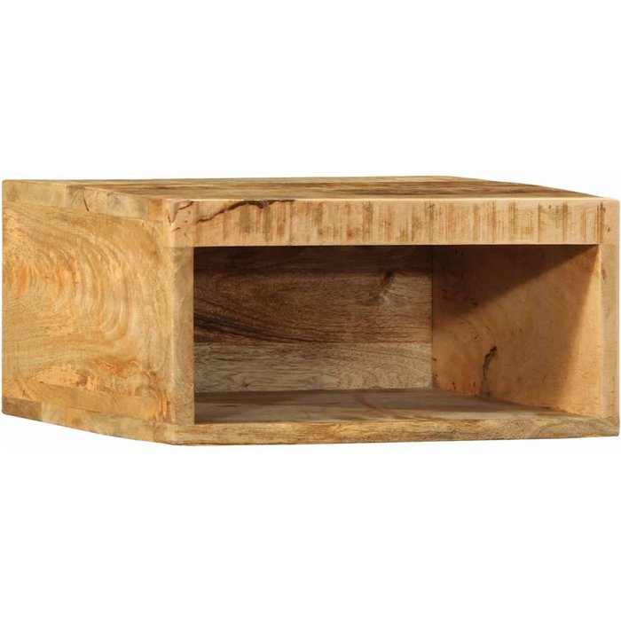 Mueble de tv de pared madera maciza de mango rugosa 40x30x19 cm