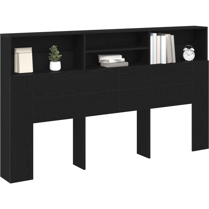 Cabecero rio madera ingeniería roble negro 180x19x103,5 cm cfw19919