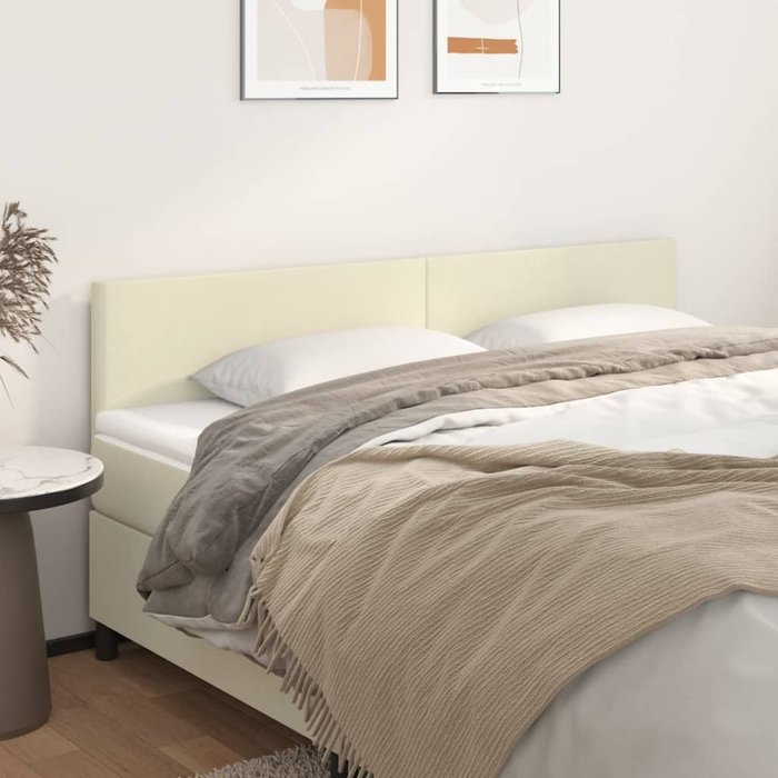 Maison exclusive - cabeceros 2 unidades cuero sintético color crema 80x5x78/88cm