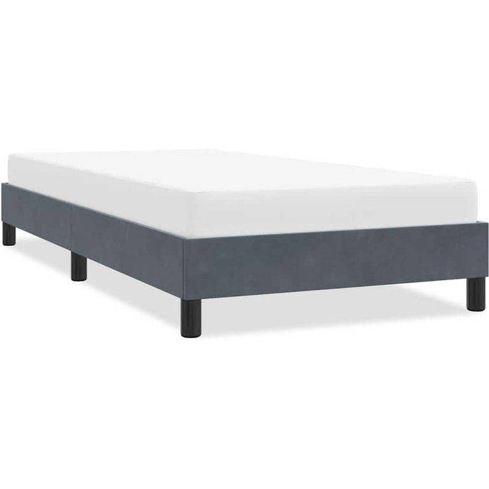 Estructura de cama sin colchón terciopelo gris oscuro 100x220cm vidaxl