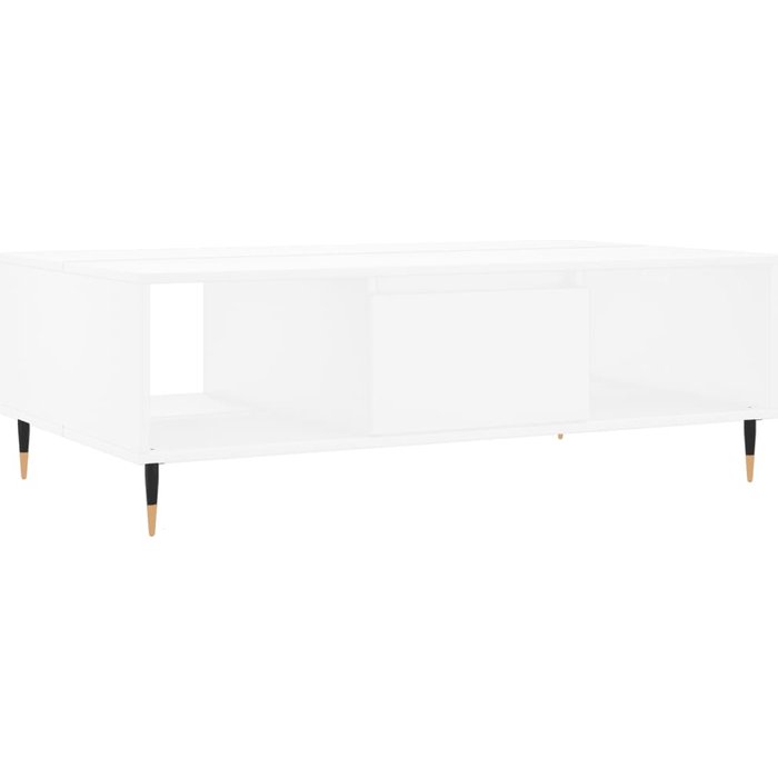 Mesa de centro madera de ingeniería blanco 104x60x35 cm