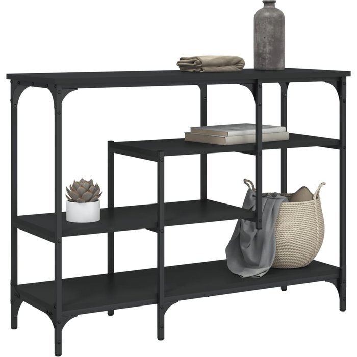 Maison exclusive - mesa consola con estantes negro 100x35x75 cm