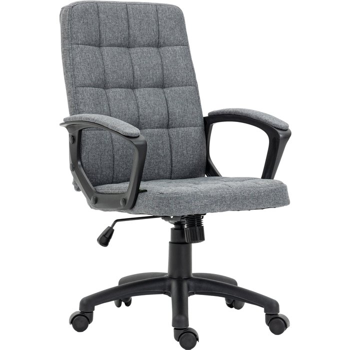 Silla oficina ergonómica giratoria altura ajustable reposabrazos gris 120kg