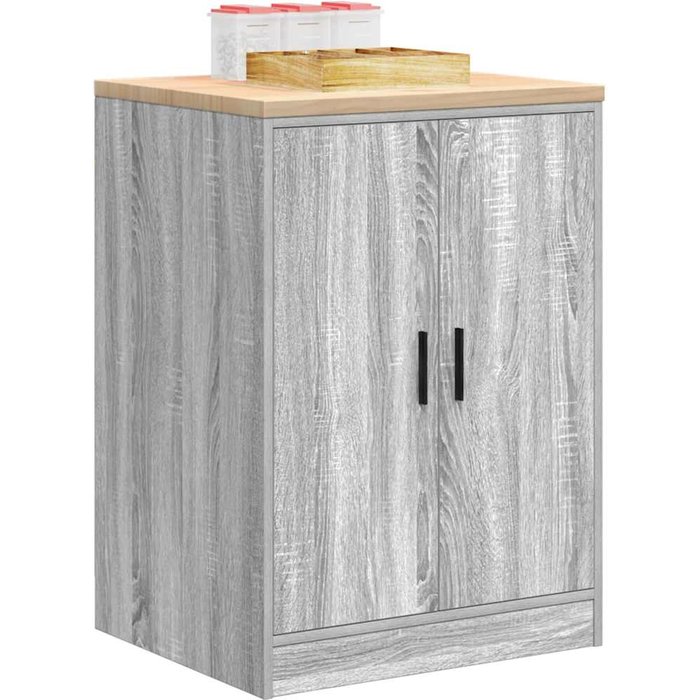 Armario de garaje sonoma gris 60x51x85 cm madera de pino