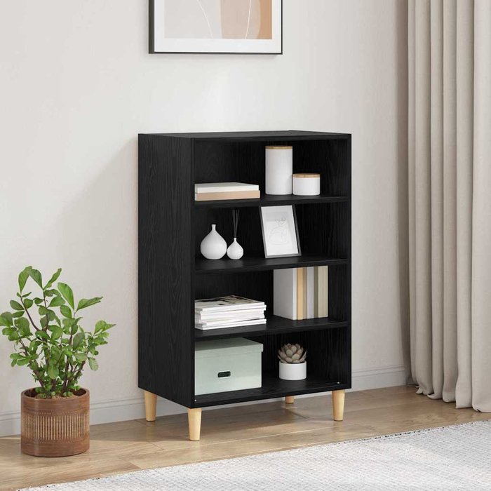 Maison exclusive - aparador roble negro 57 x 35 x 89.5 cm madera de ingeniería