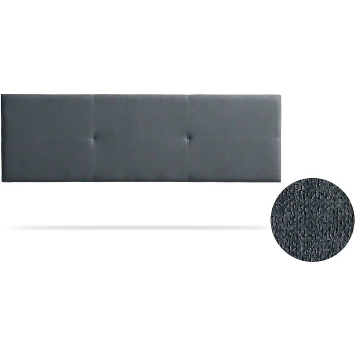 Cabecero tapizado alma acualine 90x50x5 cm - gris oscuro - moonia