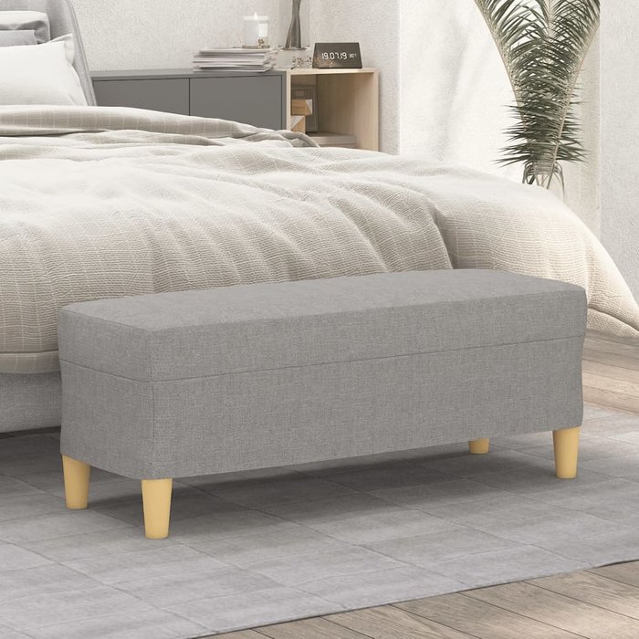 Banco interior | banco de tela gris claro 100x35x41 cm cfw65820