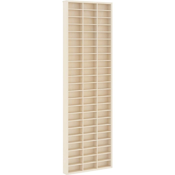 Vitrina de pared beige de 30 x 4,5 x 96 cm de madera de ingeniería