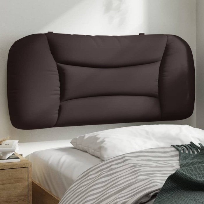 Cabecero de cama acolchado hvar tela marrón oscuro 80 cm