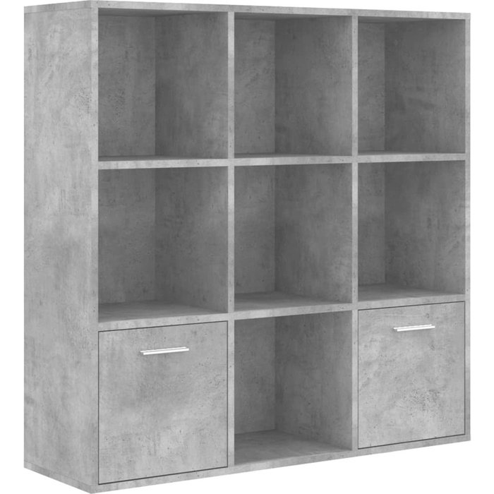 Estantería madera contrachapada gris hormigón 98x30x98 cm – comfortxl