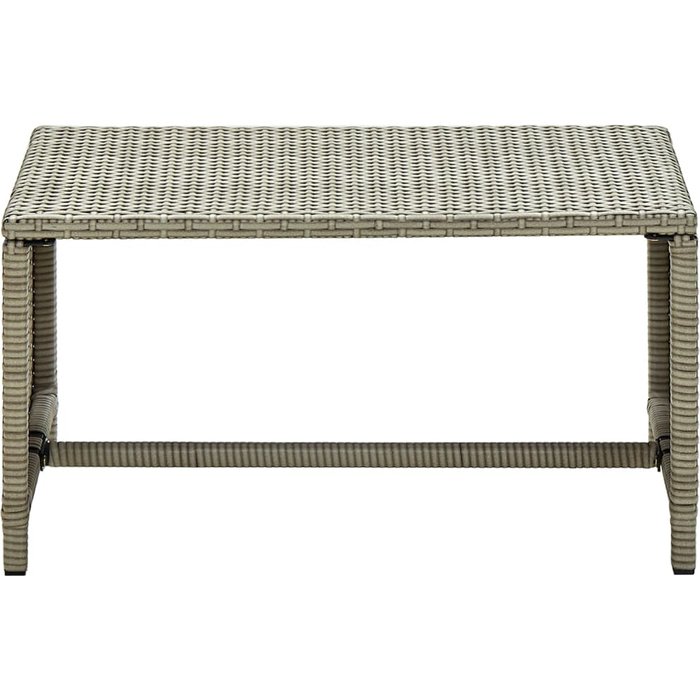 Mesa de centro de ratán sintético beige 70x40x38 cm - comfortxl