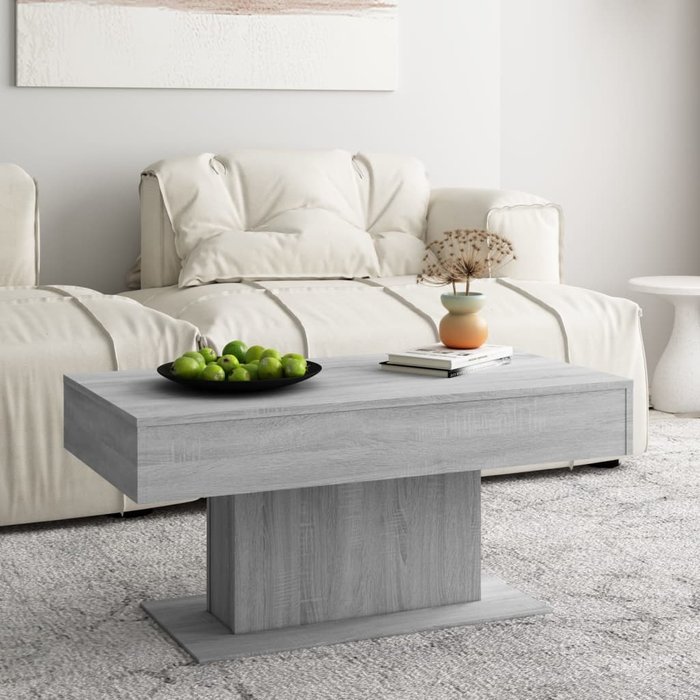 Maison exclusive - mesa de centro madera de ingeniería gris sonoma 96x50x45 cm