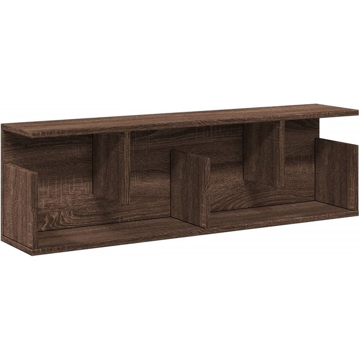 Mueble de pared madera de ingeniería marrón roble 100x20x30 cm- comfortxl